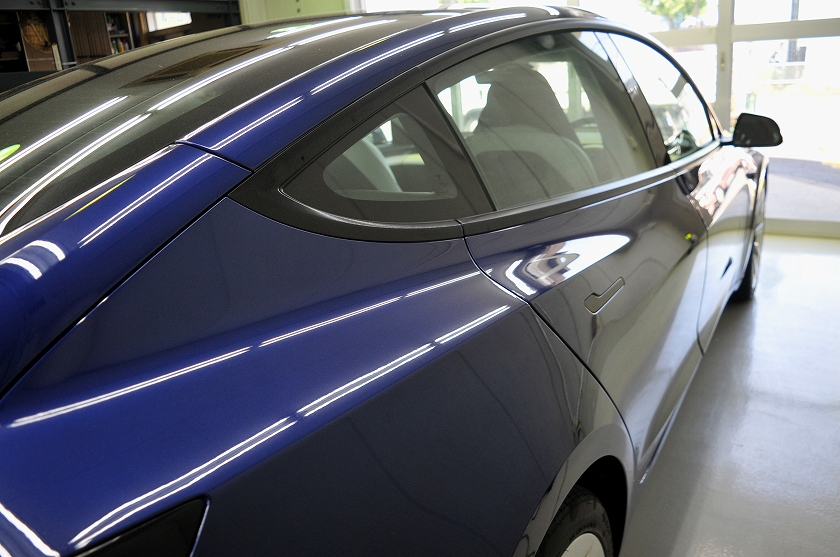 テスラモデル3 カーフィルム施工前 右側面