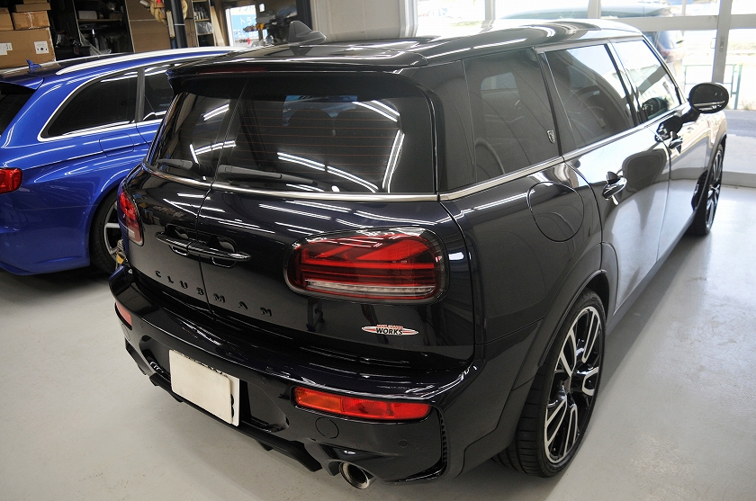 BMWミニ クラブマン 右後方 カーフィルム施工後