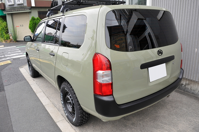 トヨタ　プロボックス　カーフィルム施工後　左後方