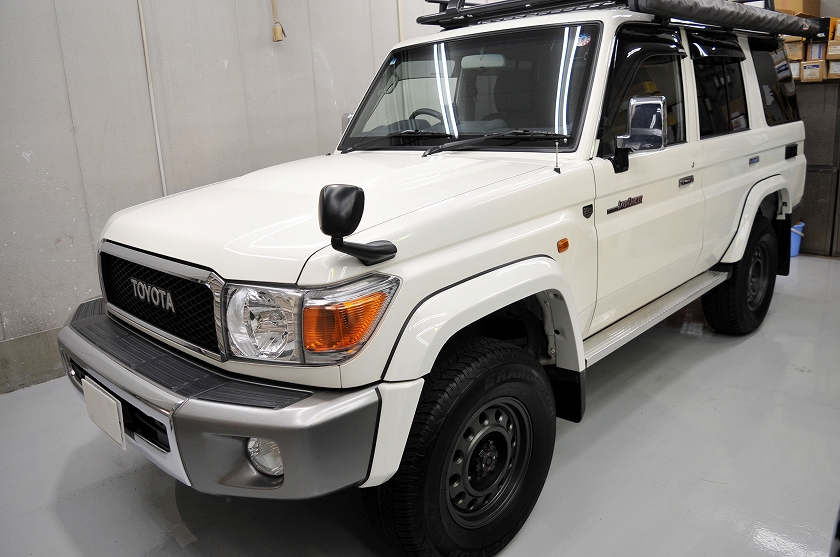 ランクル70 カーフィルム施工後 左側面1