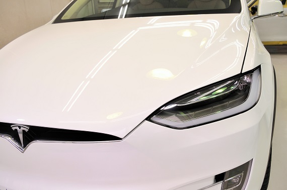 テスラ モデルX ガラスコーティング施工