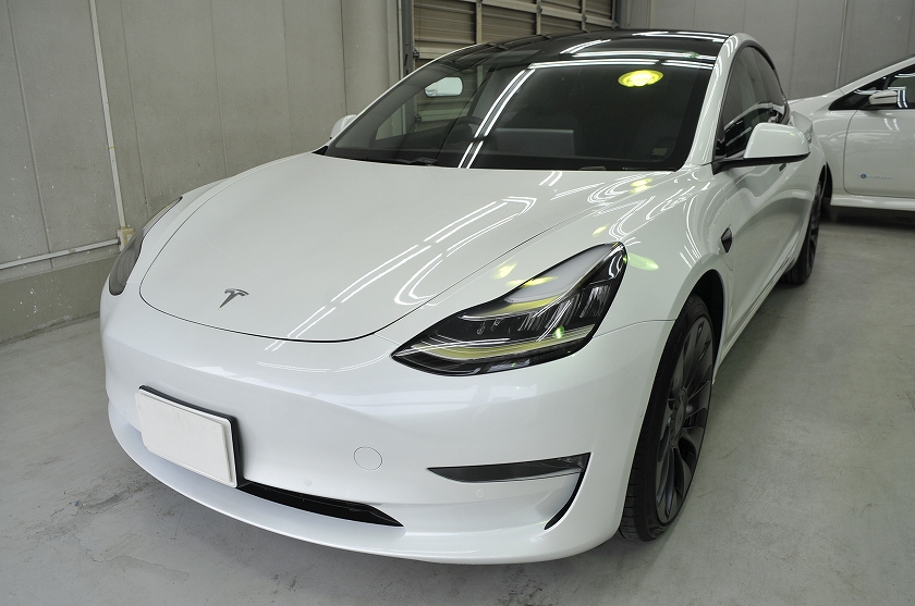 テスラ モデル3 カーフィルム施工日誌