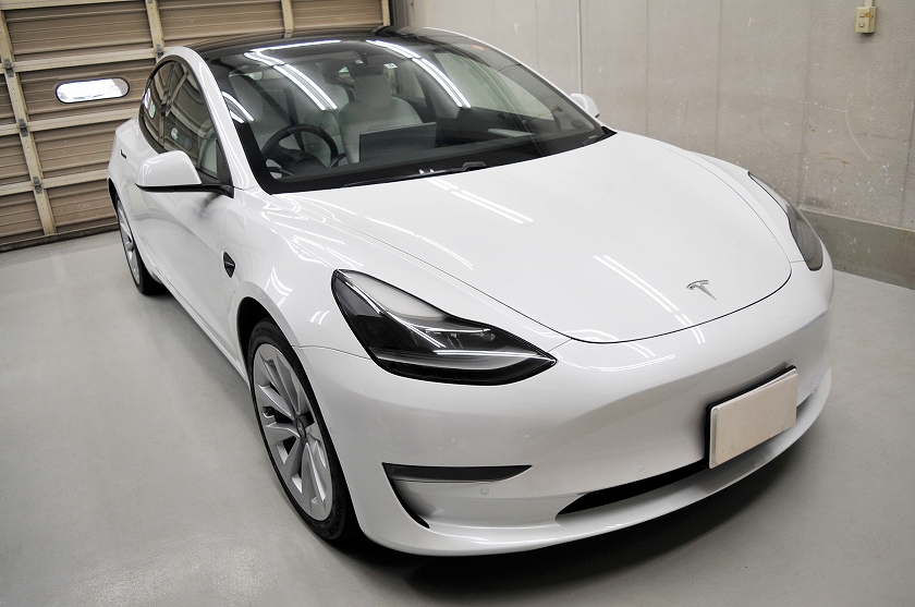 テスラ モデル3　カーフィルム施工事例