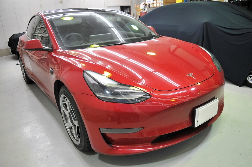 テスラ モデル3 カーフィルム施工事例
