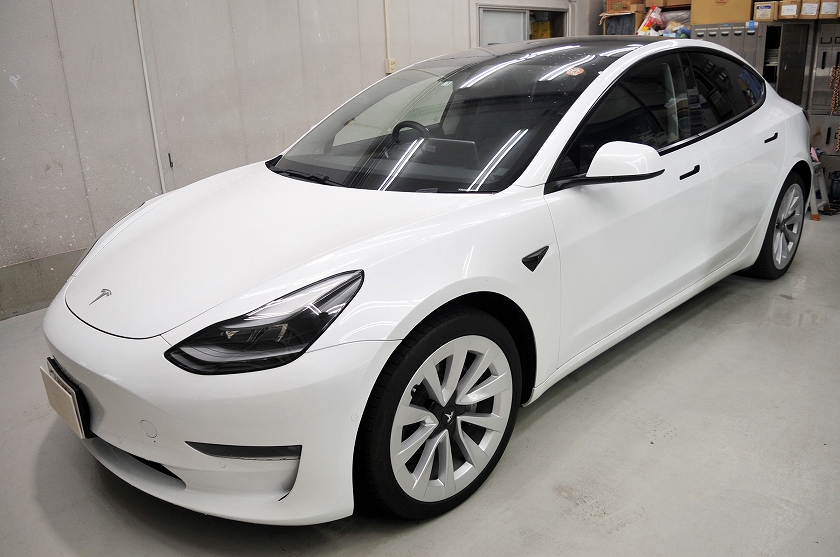 テスラ モデル3 カーフィルム施工事例