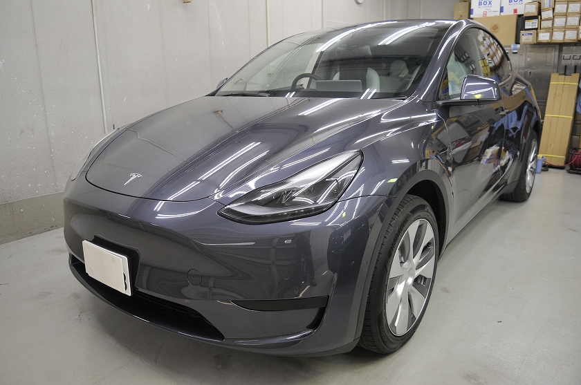 テスラ モデルY カーフィルム施工