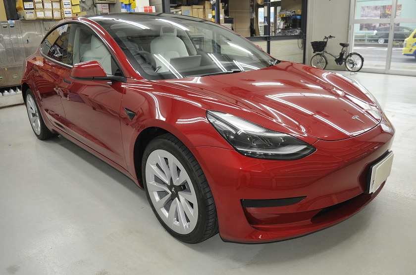 テスラ モデル3 カーフィルム施工事例