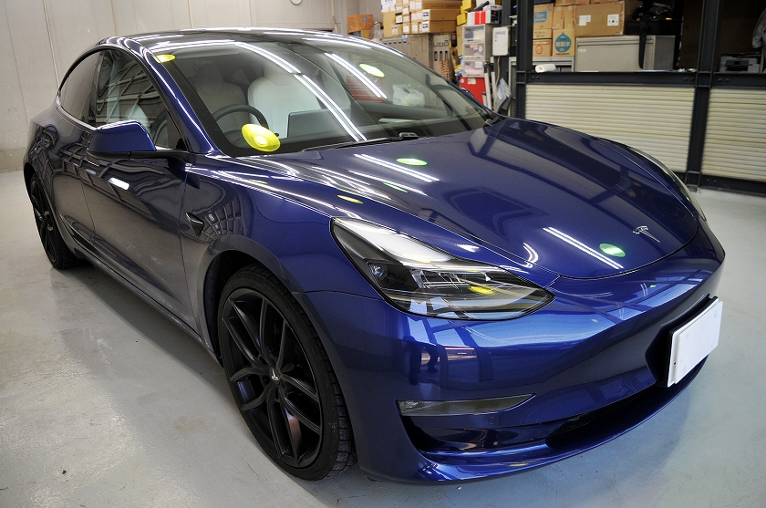 テスラ モデル3 カーフィルム施工事例