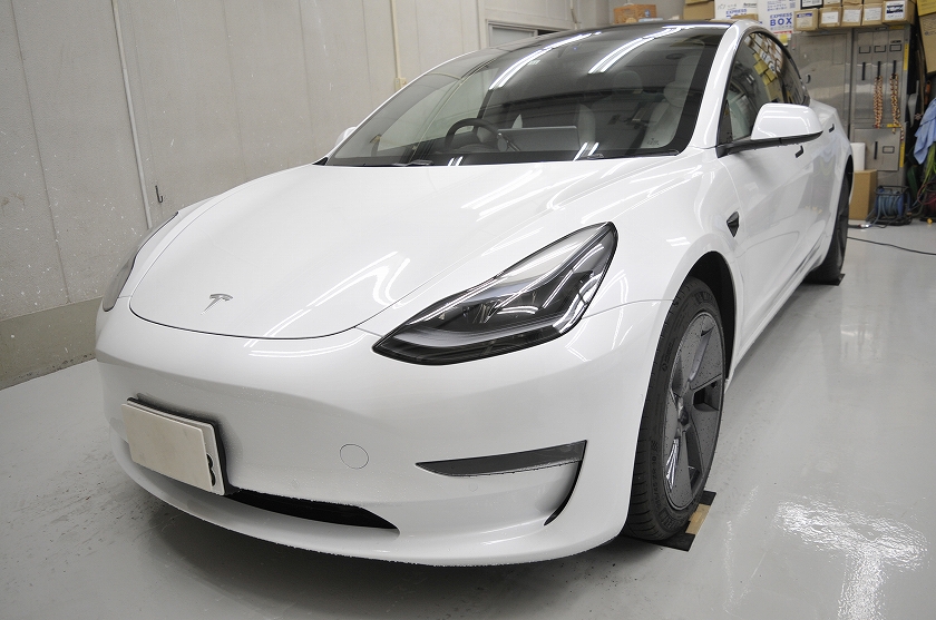 テスラ モデル3 カーフィルム施工事例