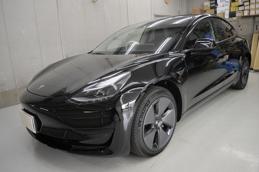 テスラ モデル3 カーフィルム 施工 事例