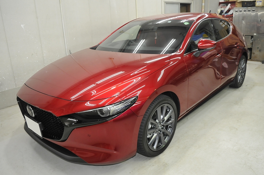 マツダ 3 カーフィルム 施工 日誌